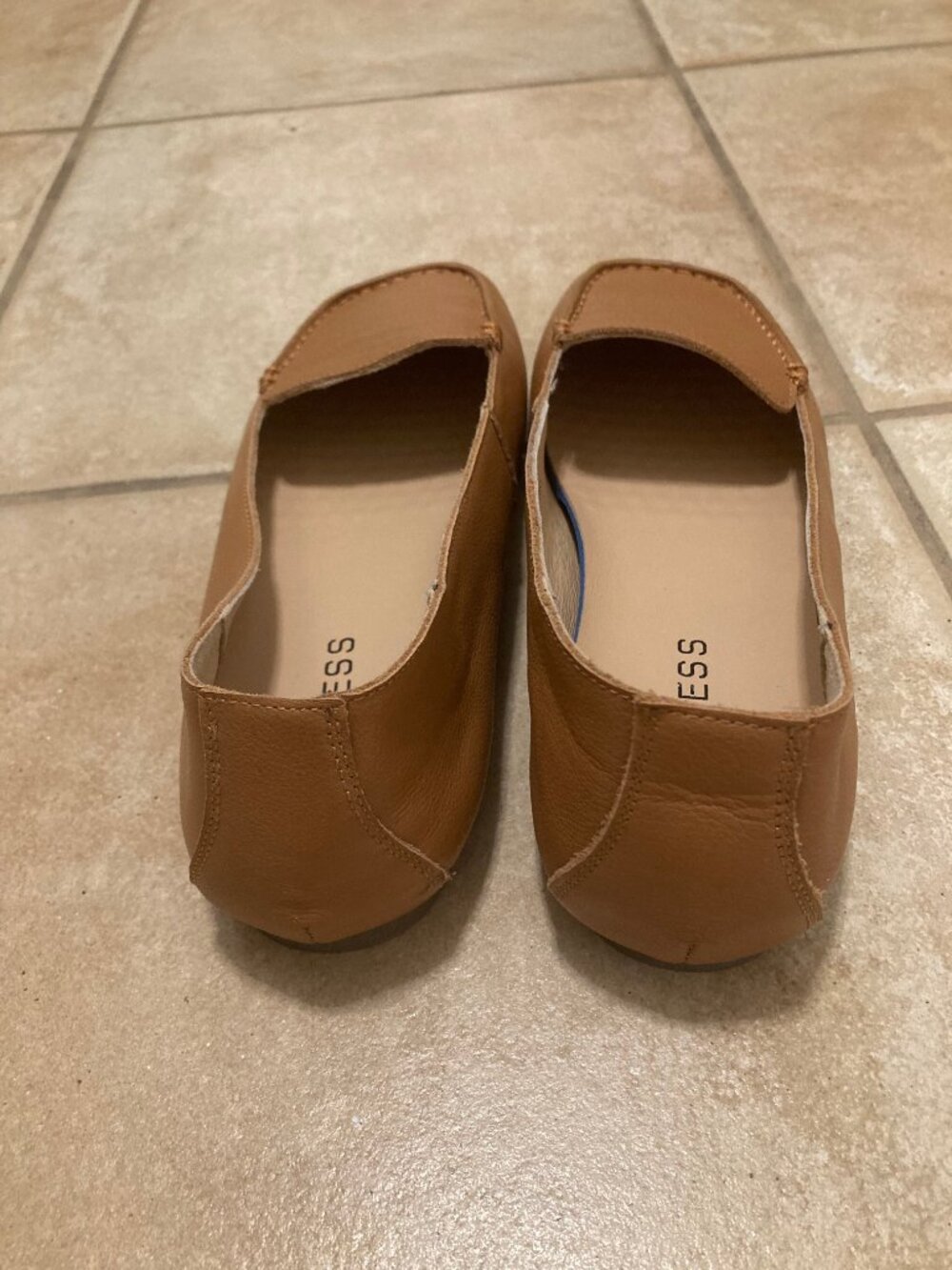 Empress Women’s Ballei Square Toe Loafer Leather Shoe Caramel Size EU38/US 7 - Picture 4 of 5